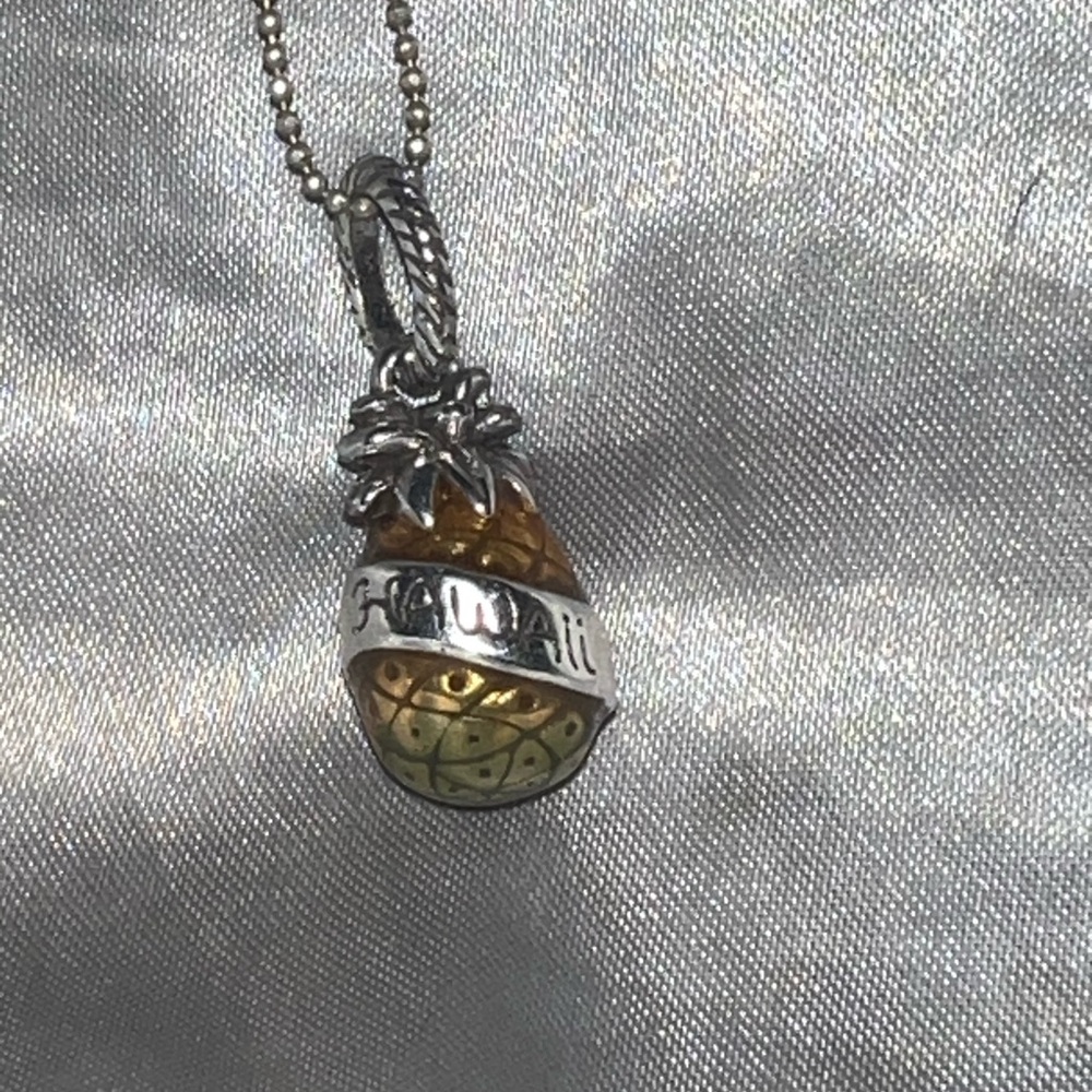 🍍Brighton Silver and Gold Pineapple Pendant Aloha✨